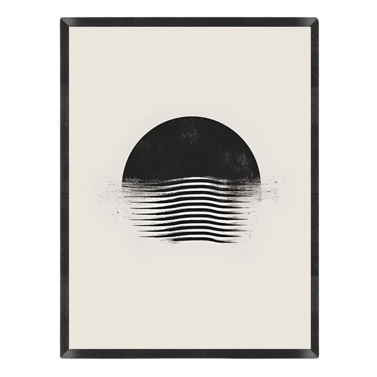 Boho Monochrome Eclipse Poster