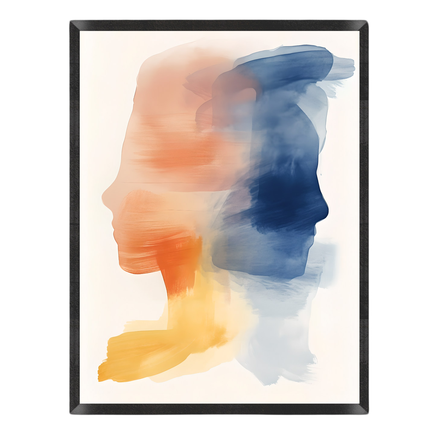 Dual Silhouette Watercolor Poster