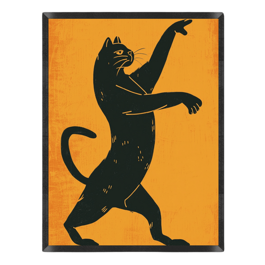 Dancing Black Cat