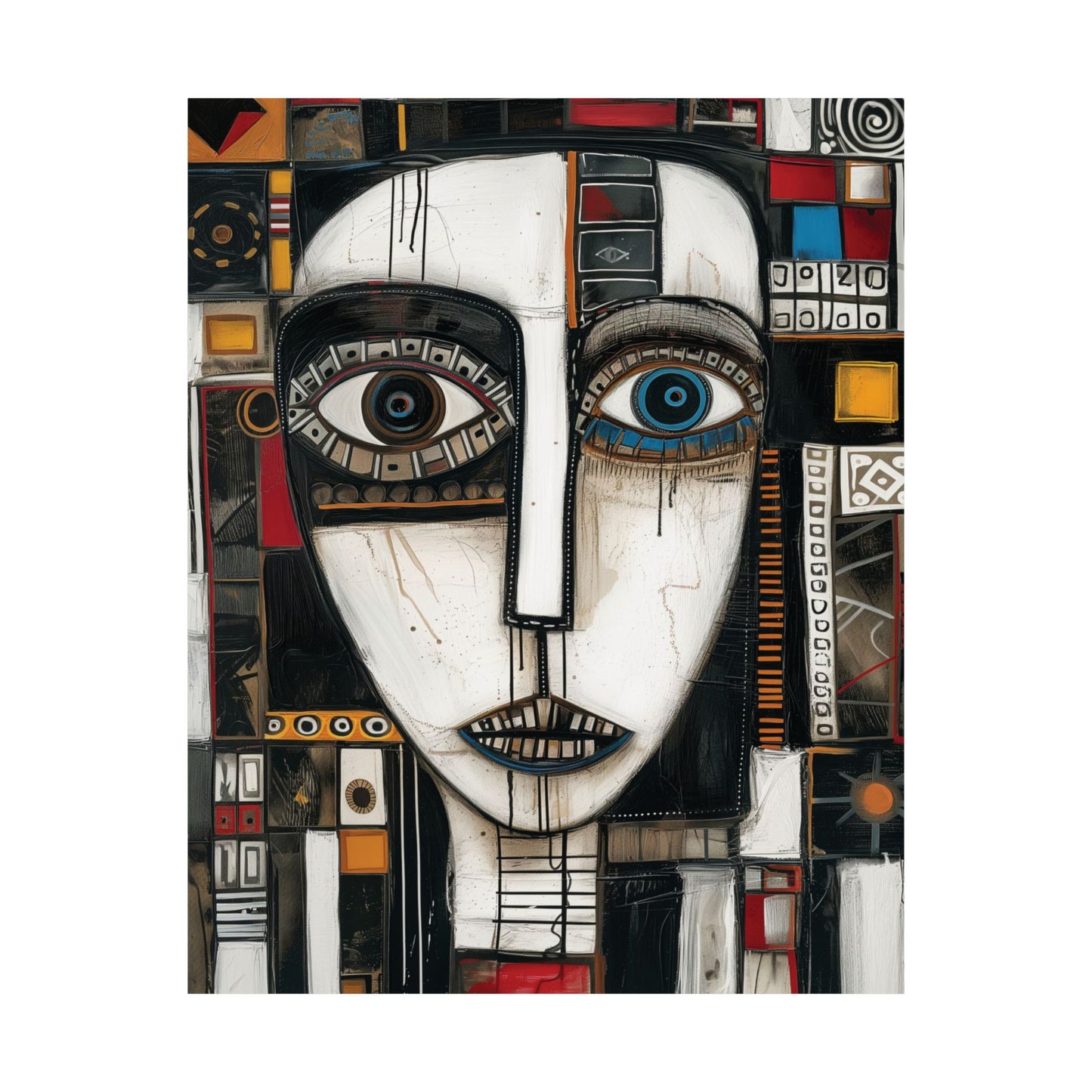 21: Abstract Cubist Printed Poster