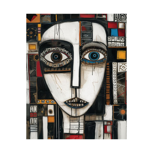 21: Abstract Cubist Printed Poster