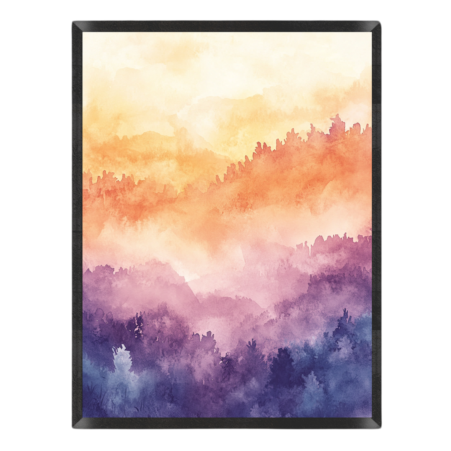 Misty Forest Sunset Poster