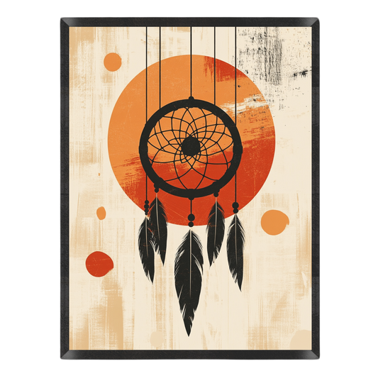 Boho Sunset Feather Poster