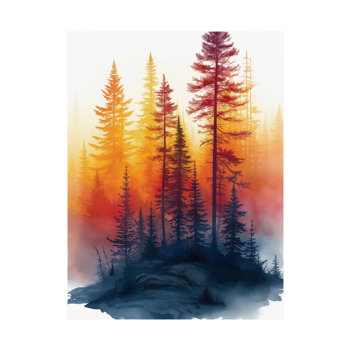Sunset Pines Printed Poster
