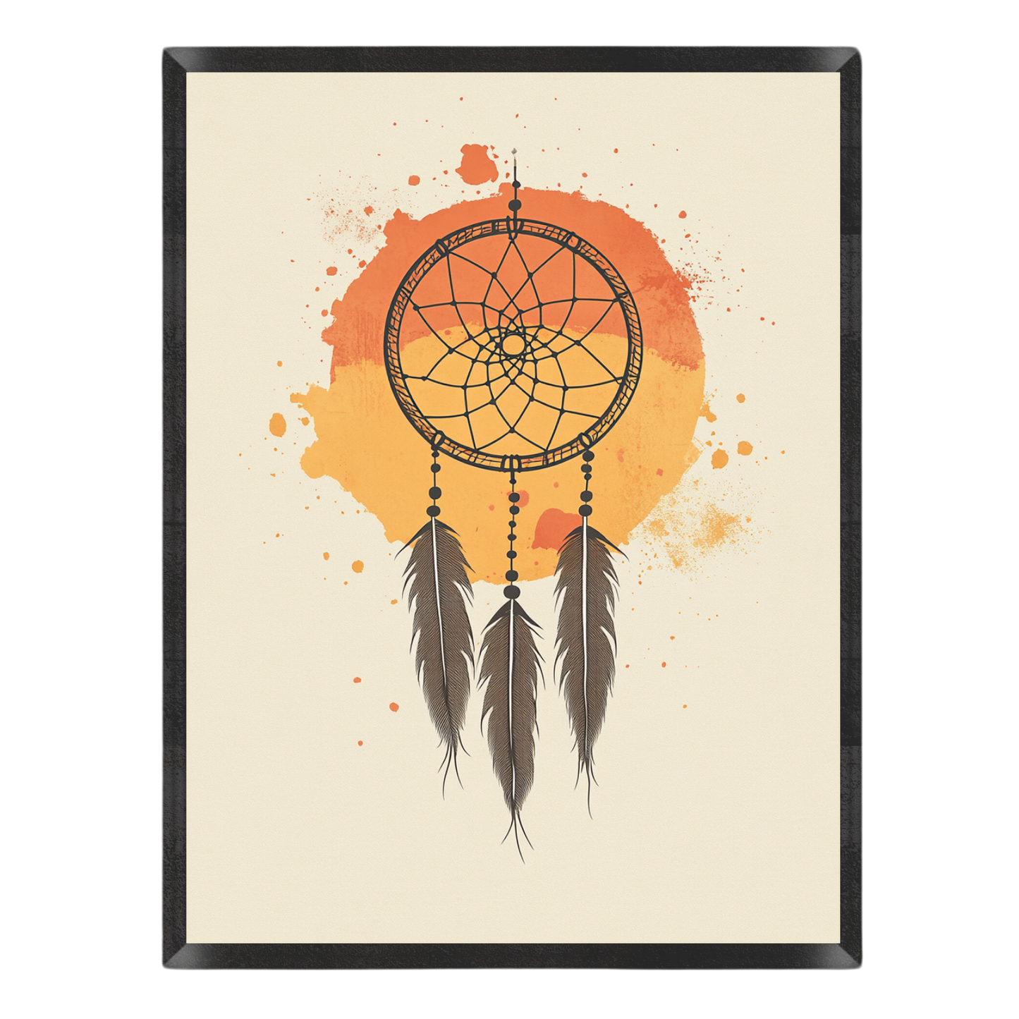 Watercolor Sunset Dreamcatcher Poster