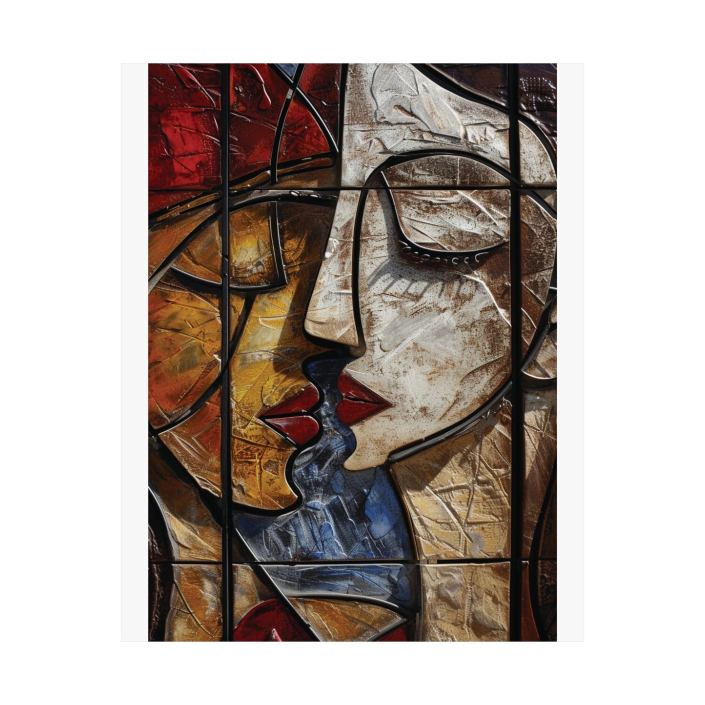 Abstract Kiss Printed Poster