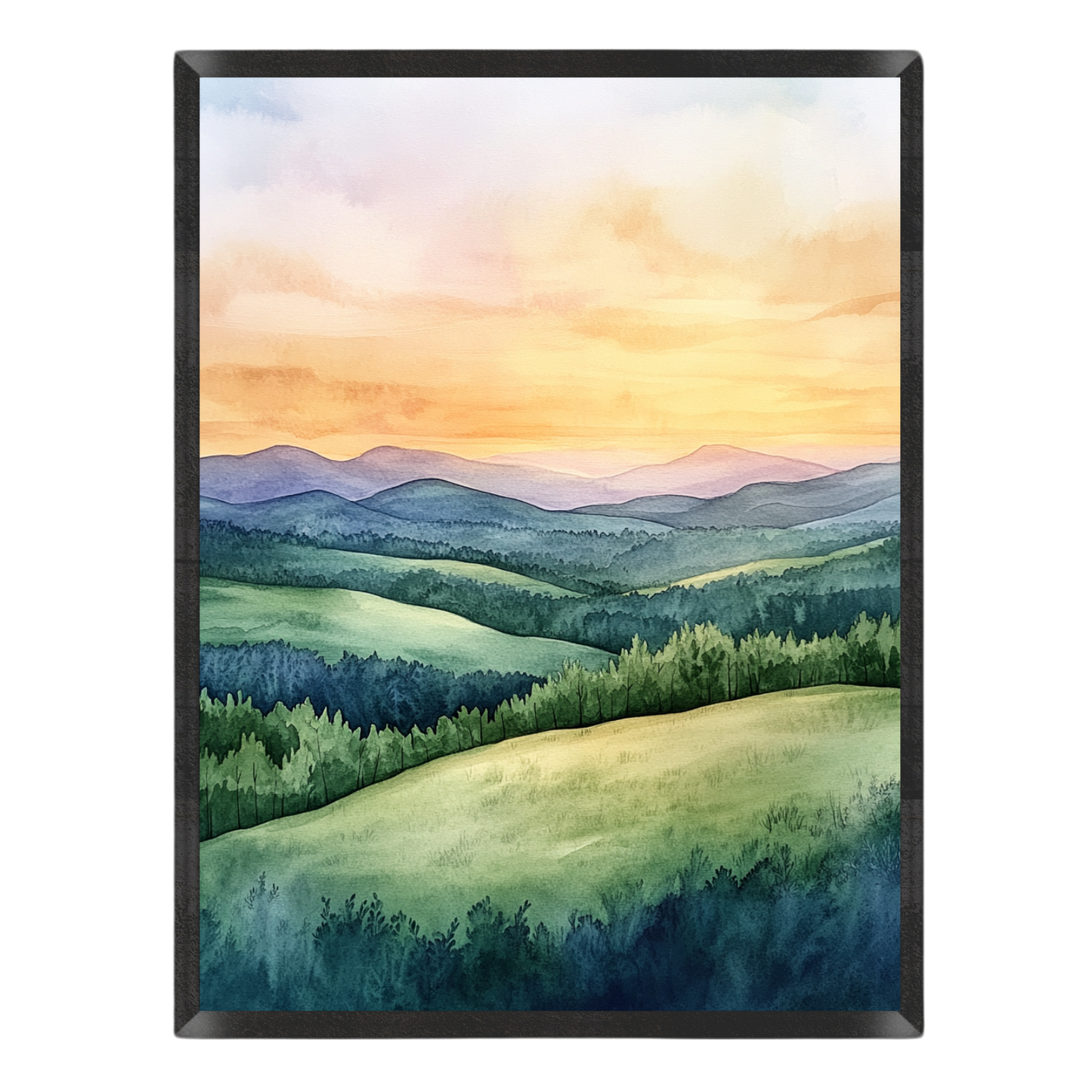 Golden Hour Valley Poster