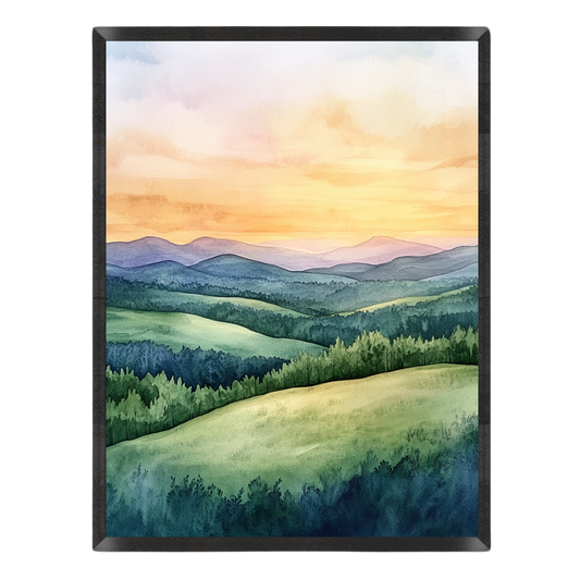 Golden Hour Valley Poster