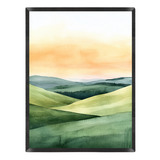 Soft Sunrise Mountain Poster