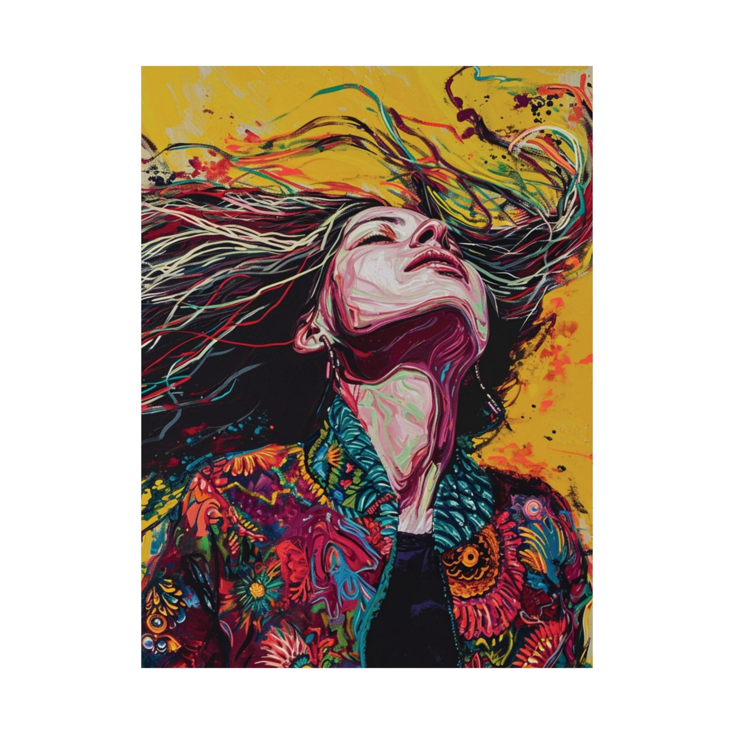 Vibrant Motion Printed Poster