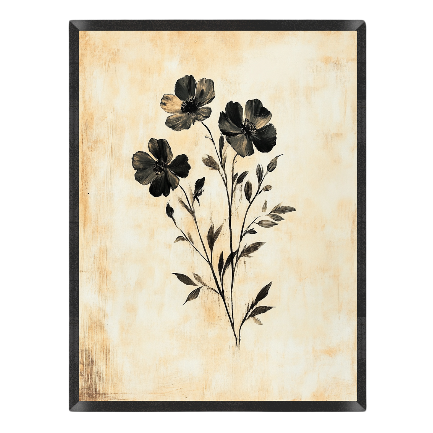 Antique Ink Blossom Poster