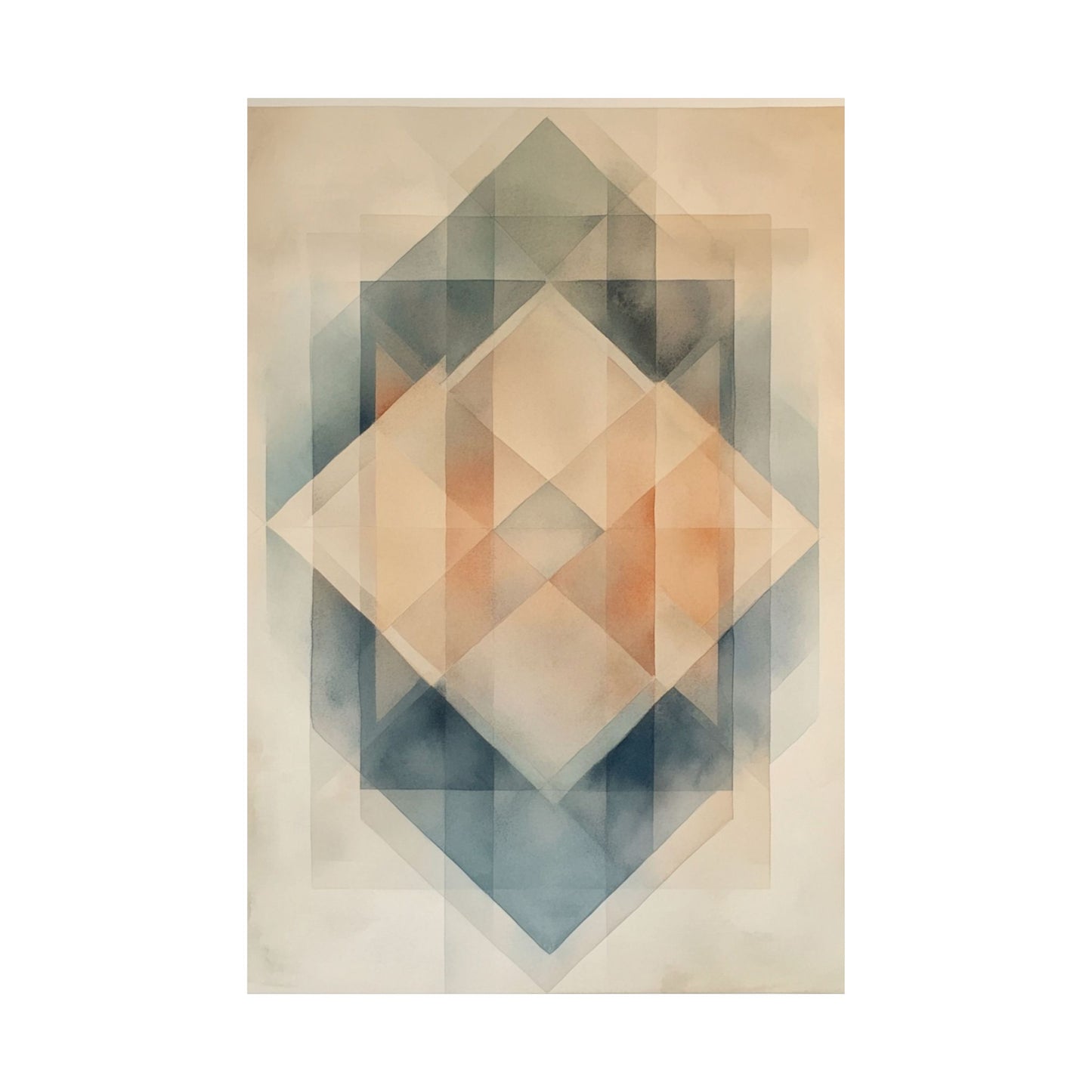 Geometric Watercolor Diamond Poster