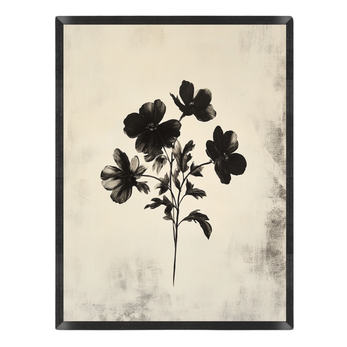 Vintage Dark Floral Poster