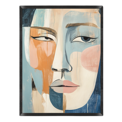 Blue Ochre Woman Poster