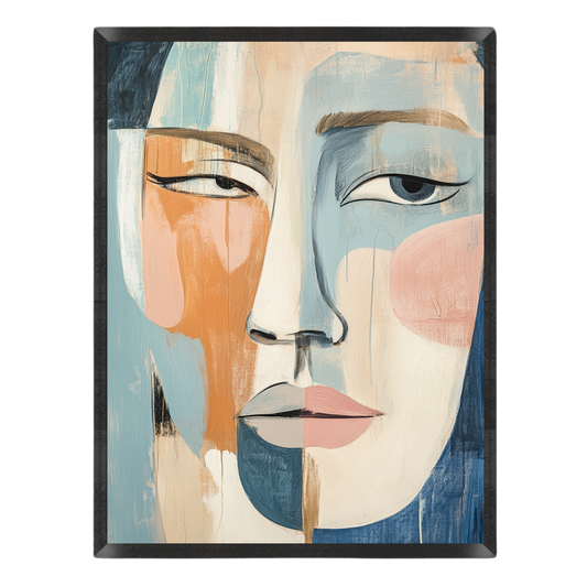 Blue Ochre Woman Wall Art Poster