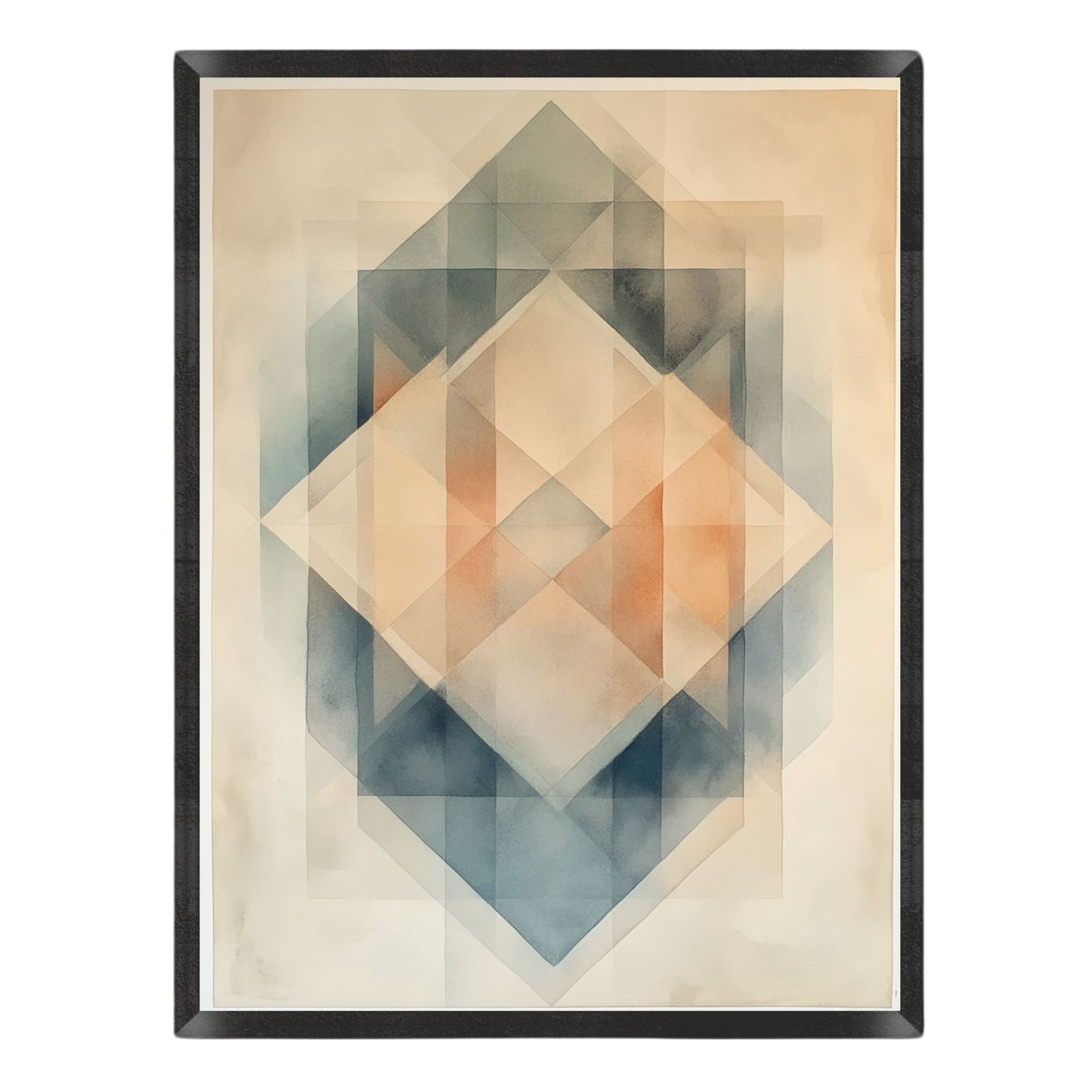 Geometric Watercolor Diamond Poster