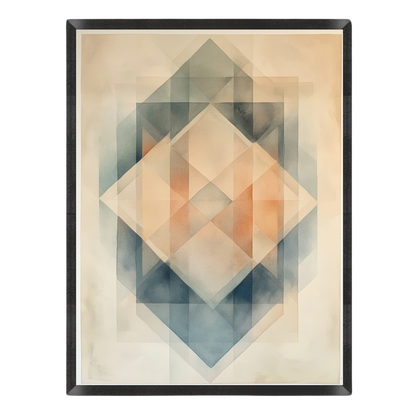 Geometric Watercolor Diamond Poster