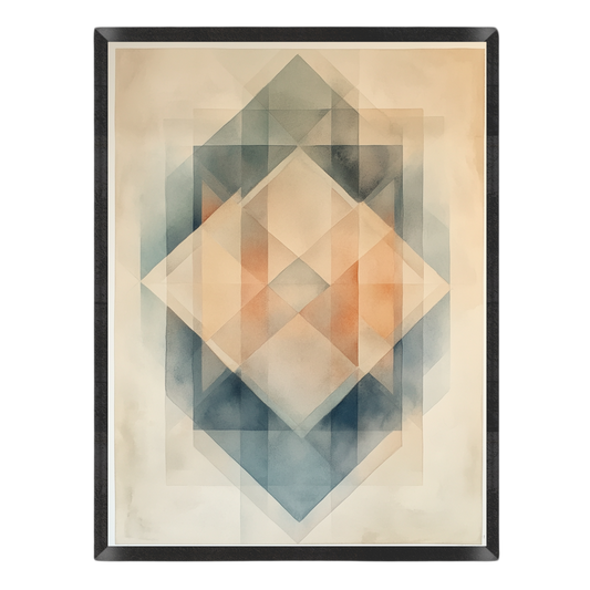 Geometric Watercolor Diamond Poster