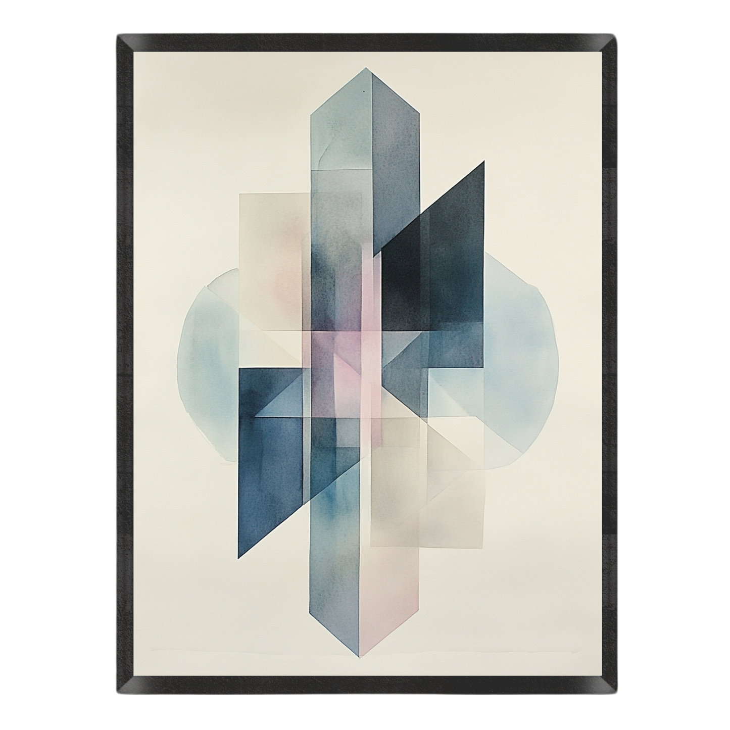 Geometric Crystal Watercolor Poster