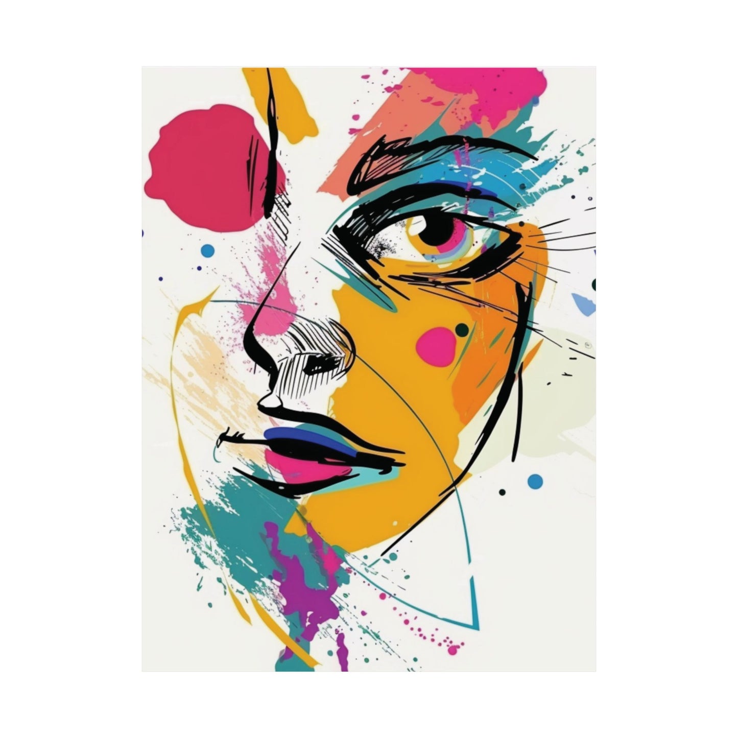 Color Splash Muse Printed Poster