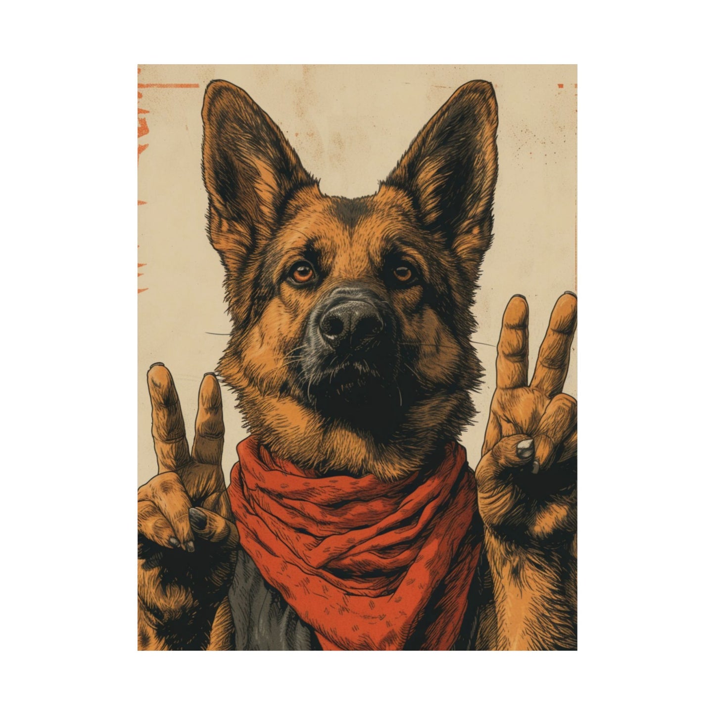 Peace Pup Printed Poster