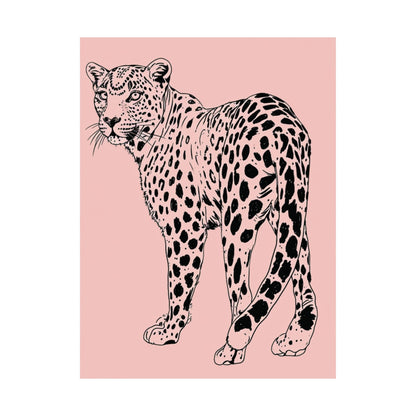 Pastel Leopard Glance Poster