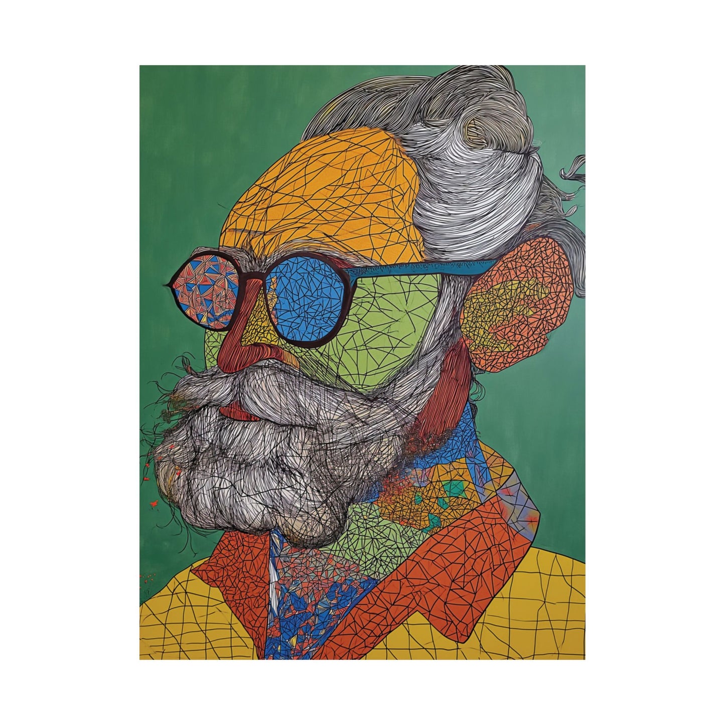 Geometric Thinker Printed Poster