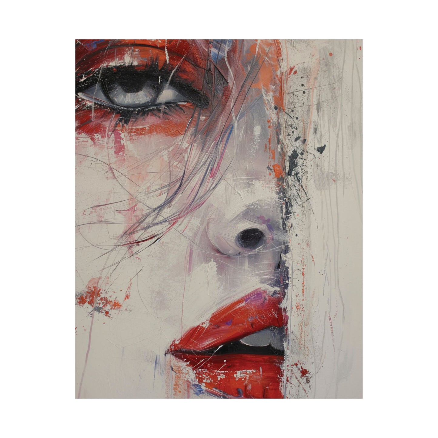 Crimson Gaze Printed Poster