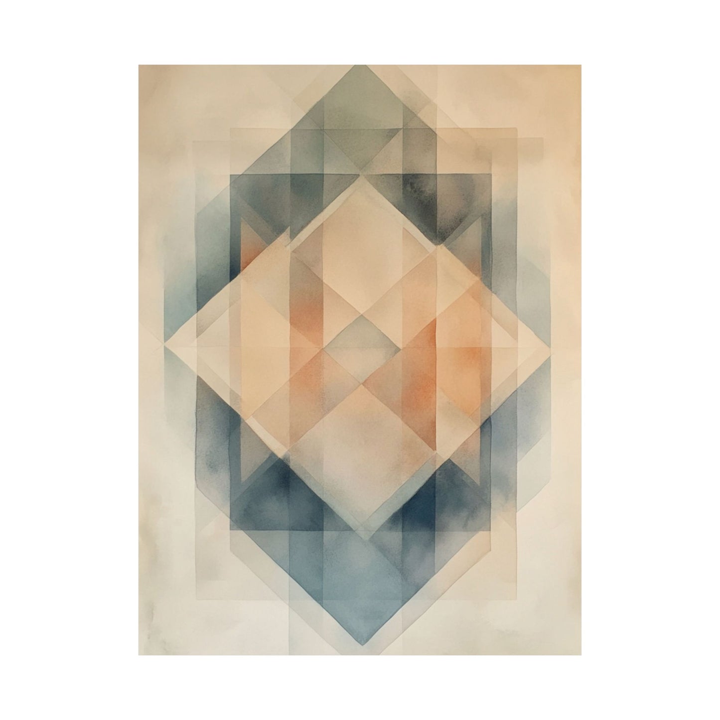 Geometric Watercolor Diamond Poster