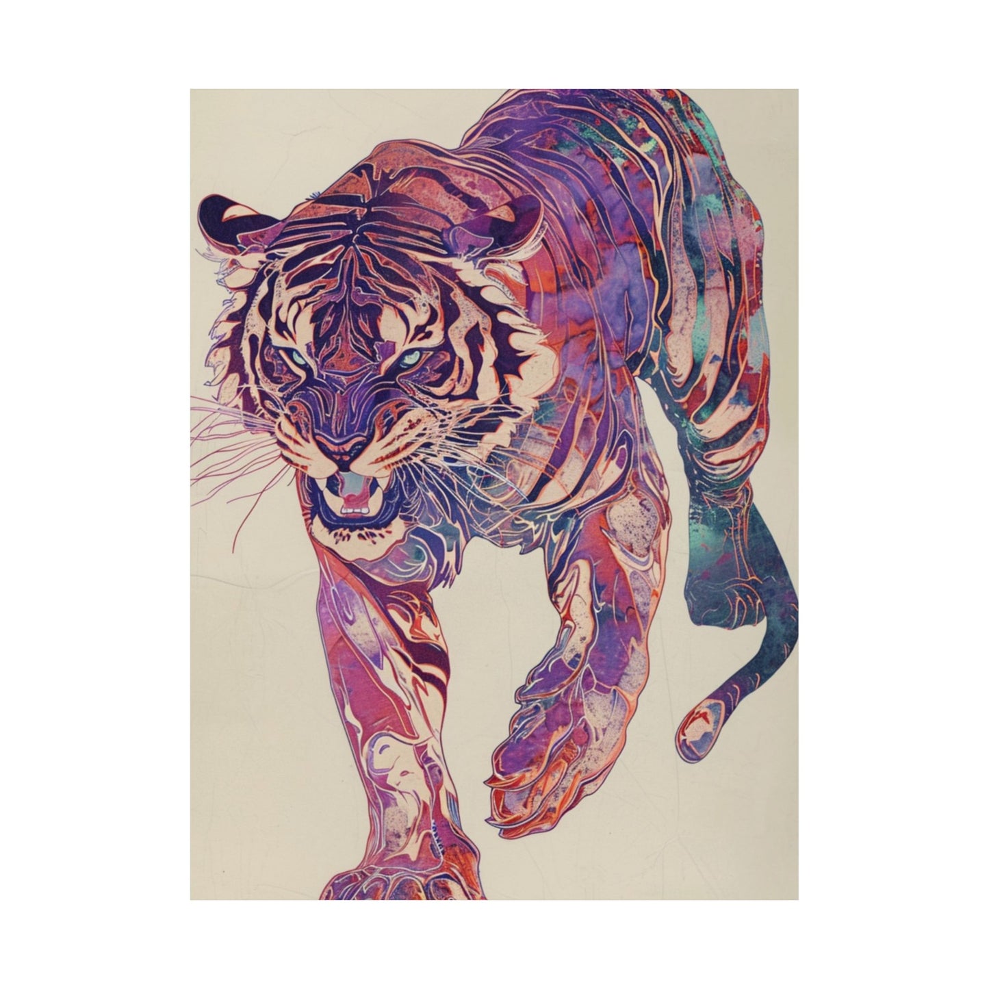 Neon Jungle Majesty Printed Poster