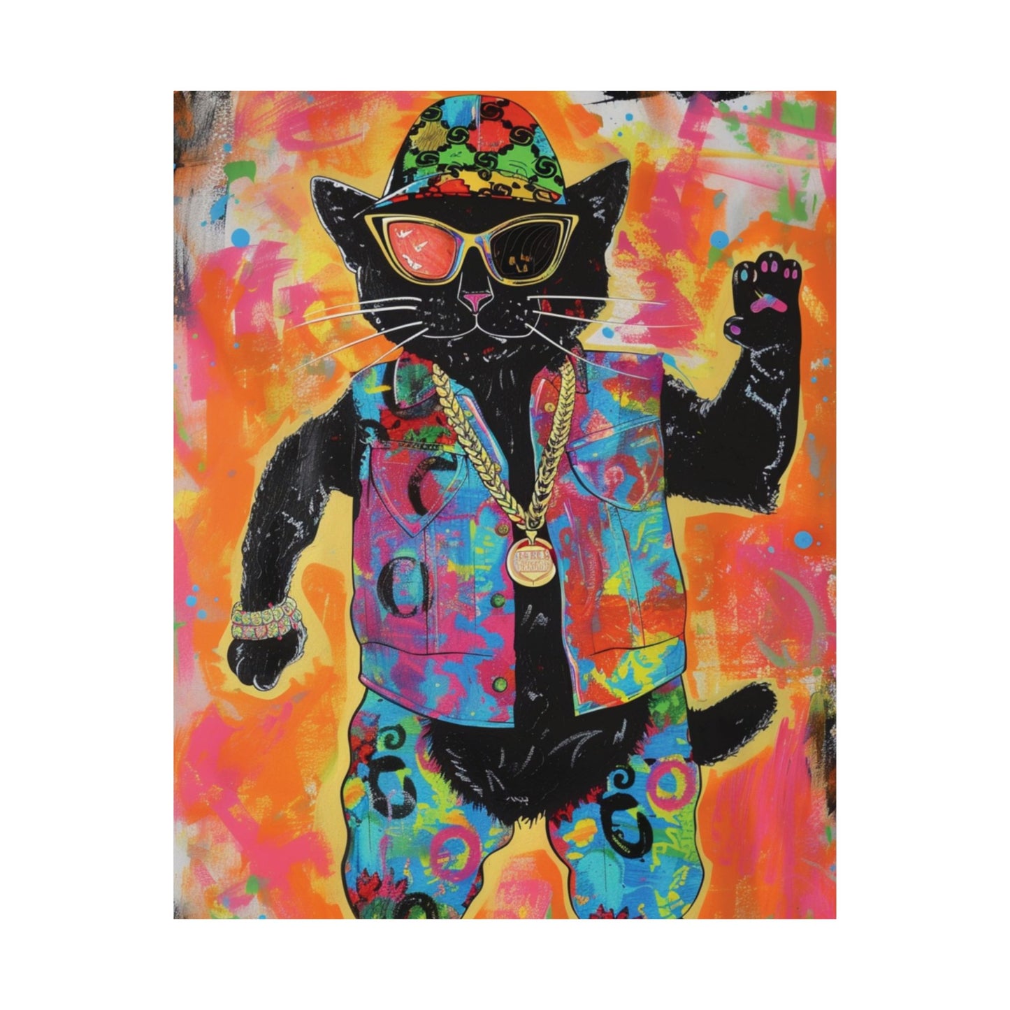 Cool Cat Vibes Printed Poster