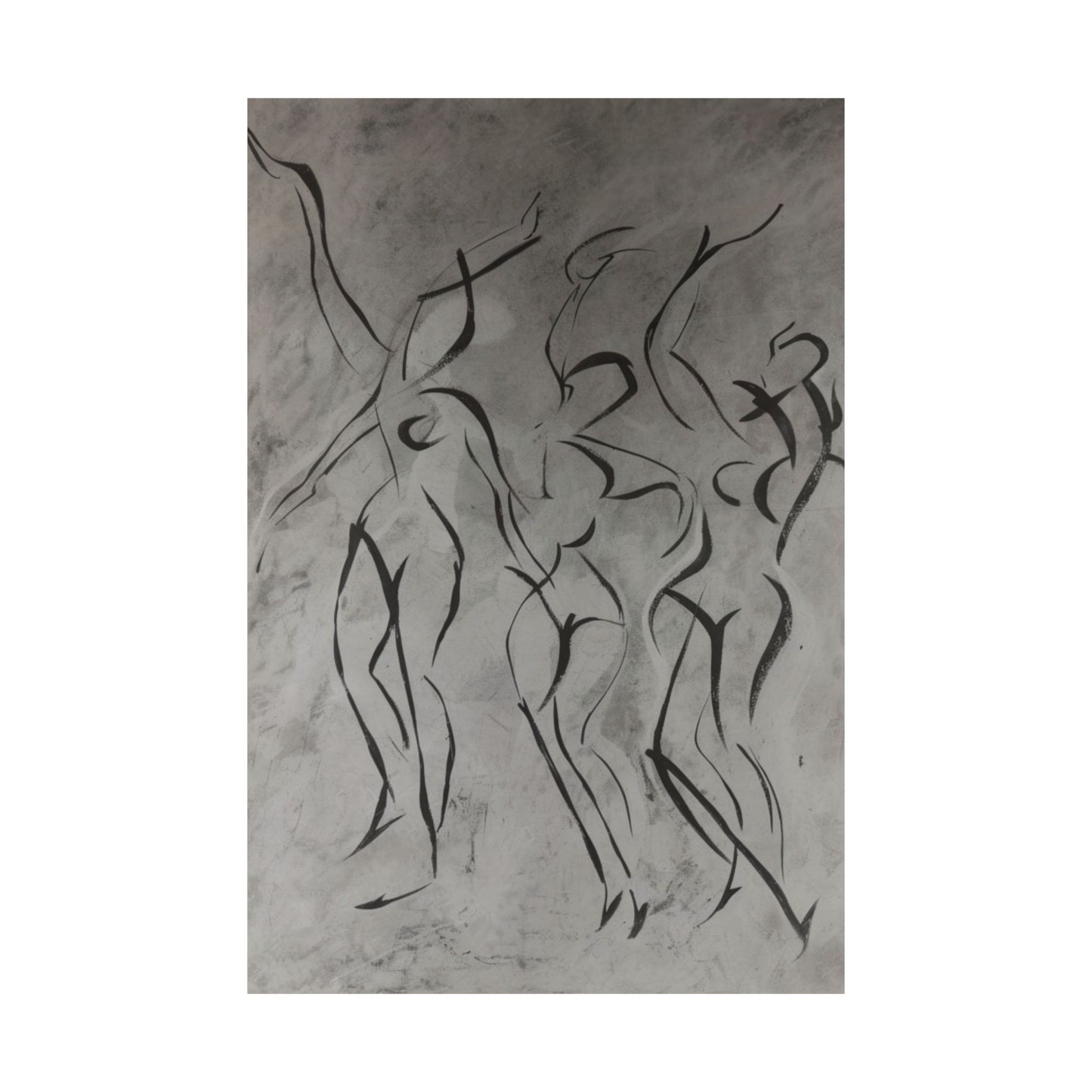 Dancing Lines Abstract Printed Poster