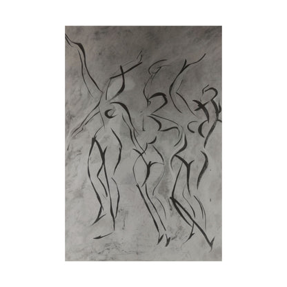 Dancing Lines Abstract Poster