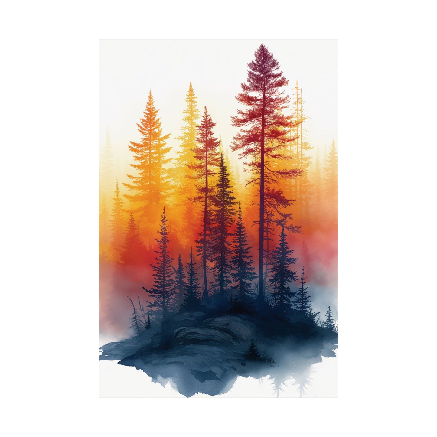 Sunset Pines Printed Poster