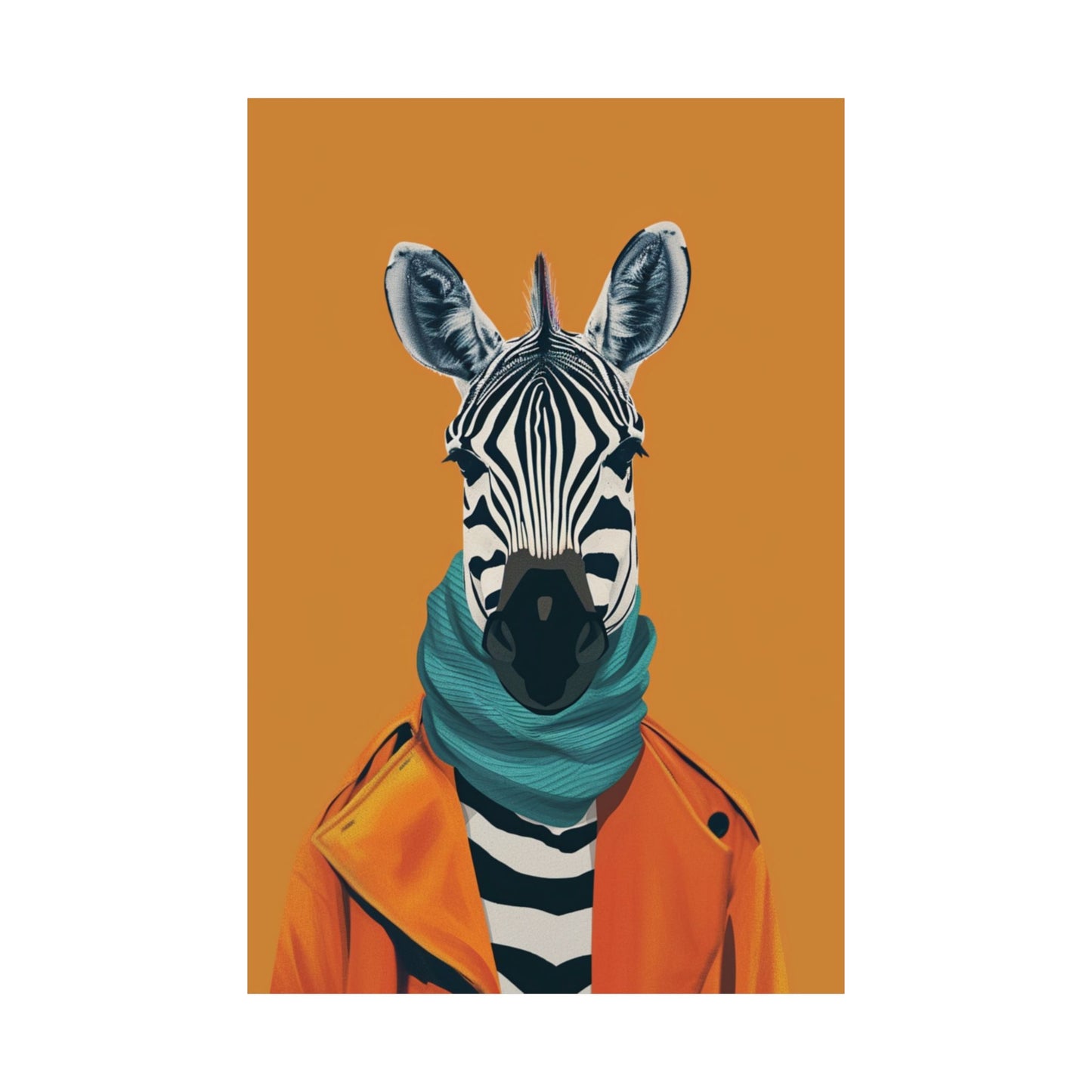 Urban Zebra Printed Poster