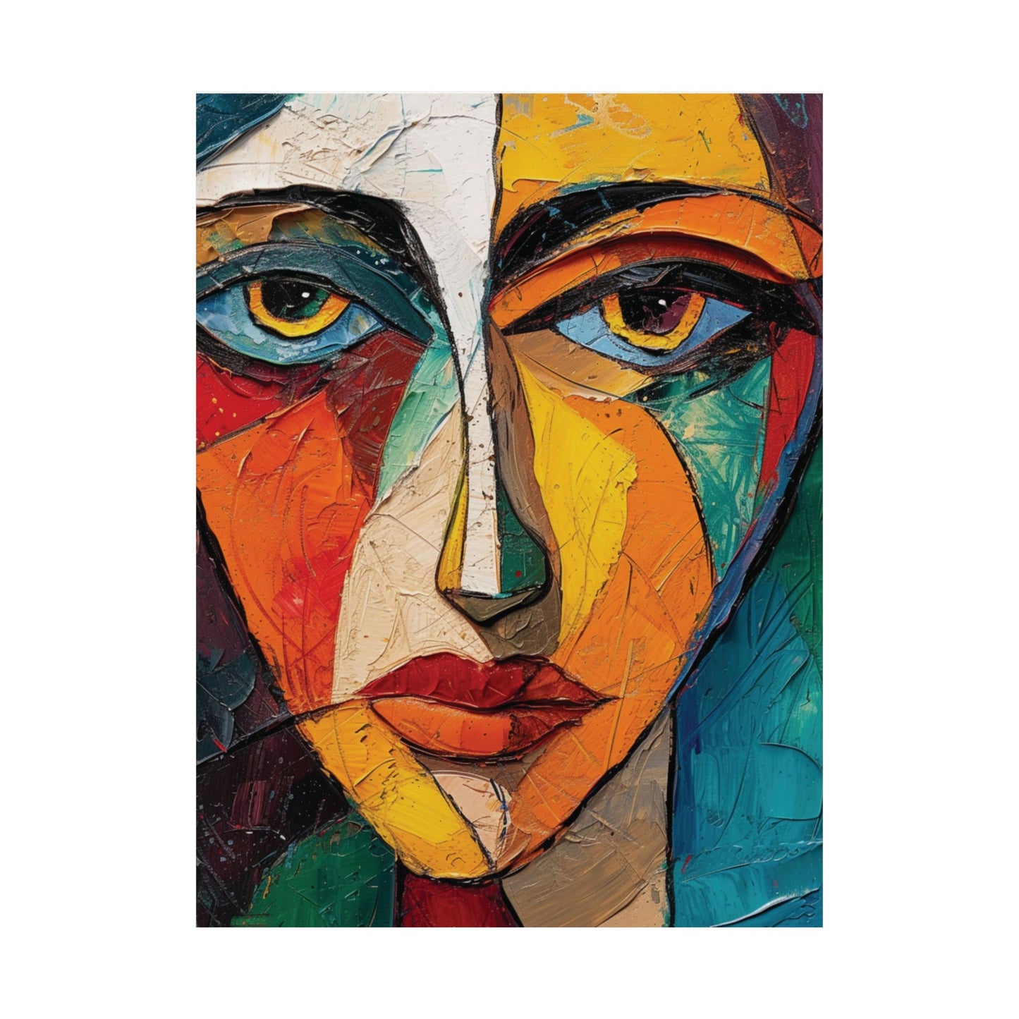 Abstract Woman Portrait Printed Poster