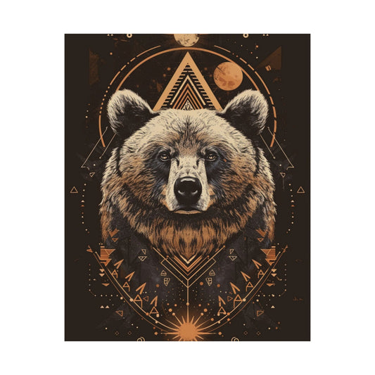 Celestial Bear Printed Poster