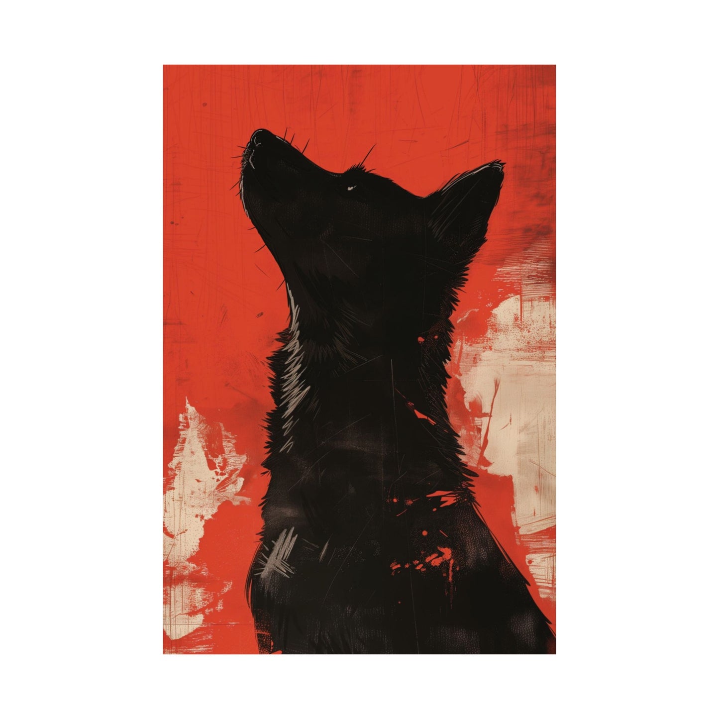 Crimson Howl Printed Poster