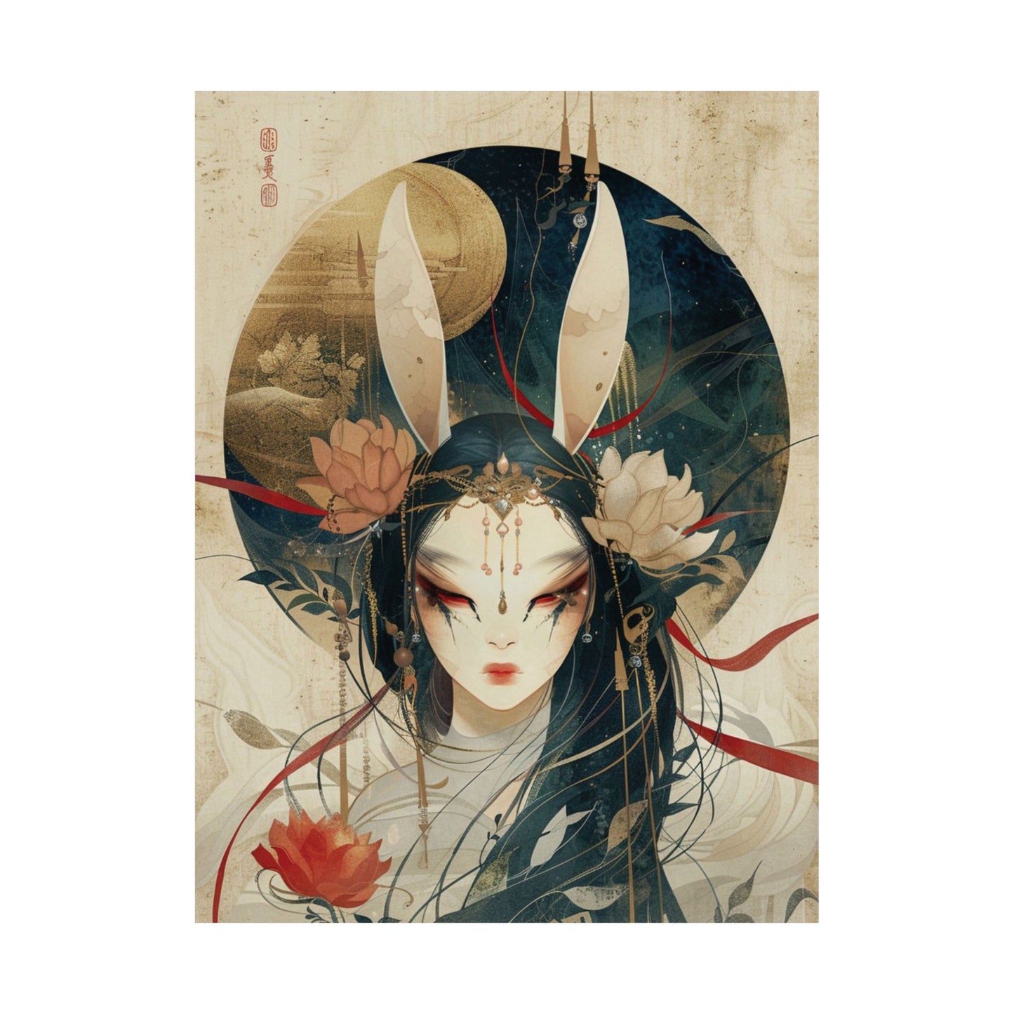 Mystic Lunar Goddess Printed Poster