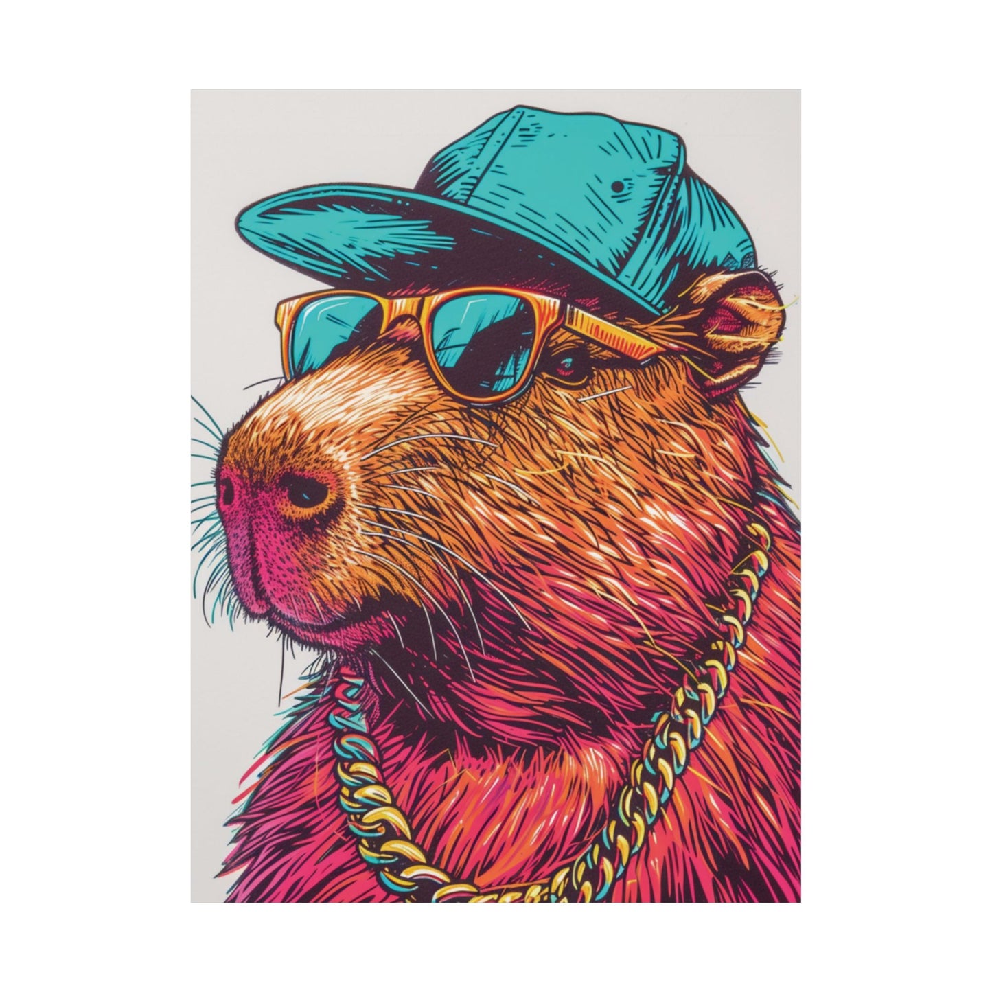 Cool Capybara Printed Poster
