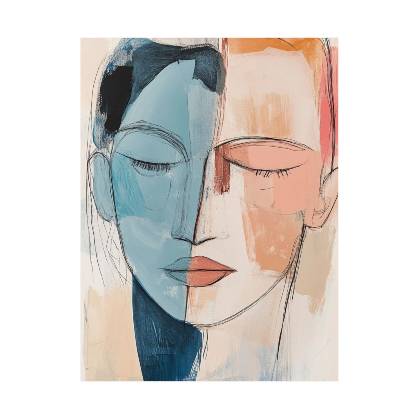 Dual Tone Face Poster