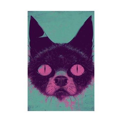 Neon Feline Poster