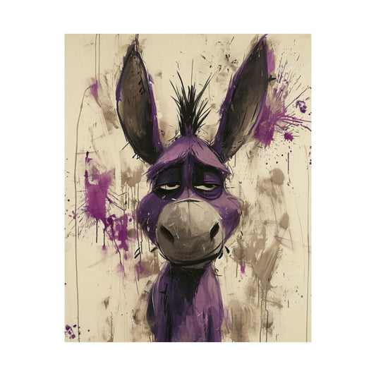 Purple Donkey Printed Poster