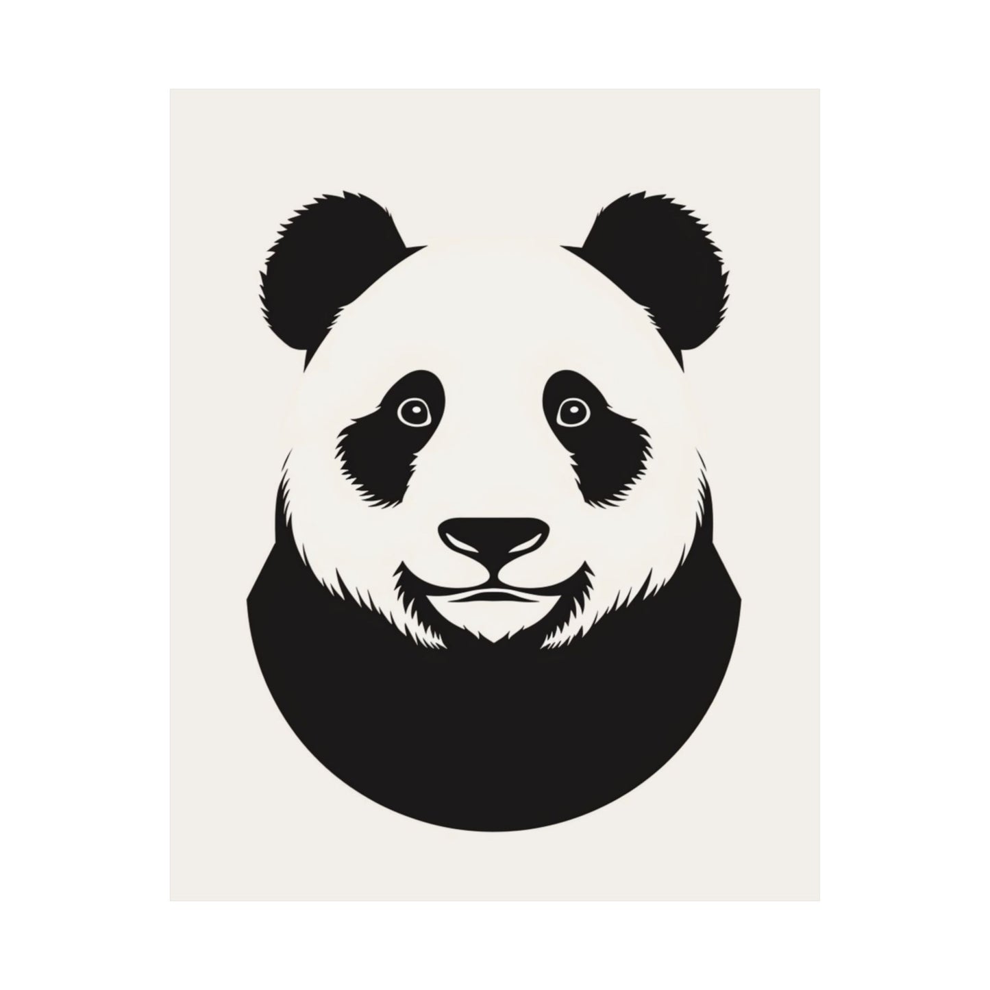 Minimalist Panda Printed Poster