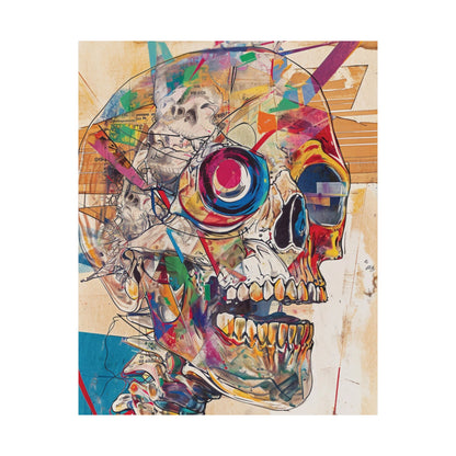 Neon Skull Poster
