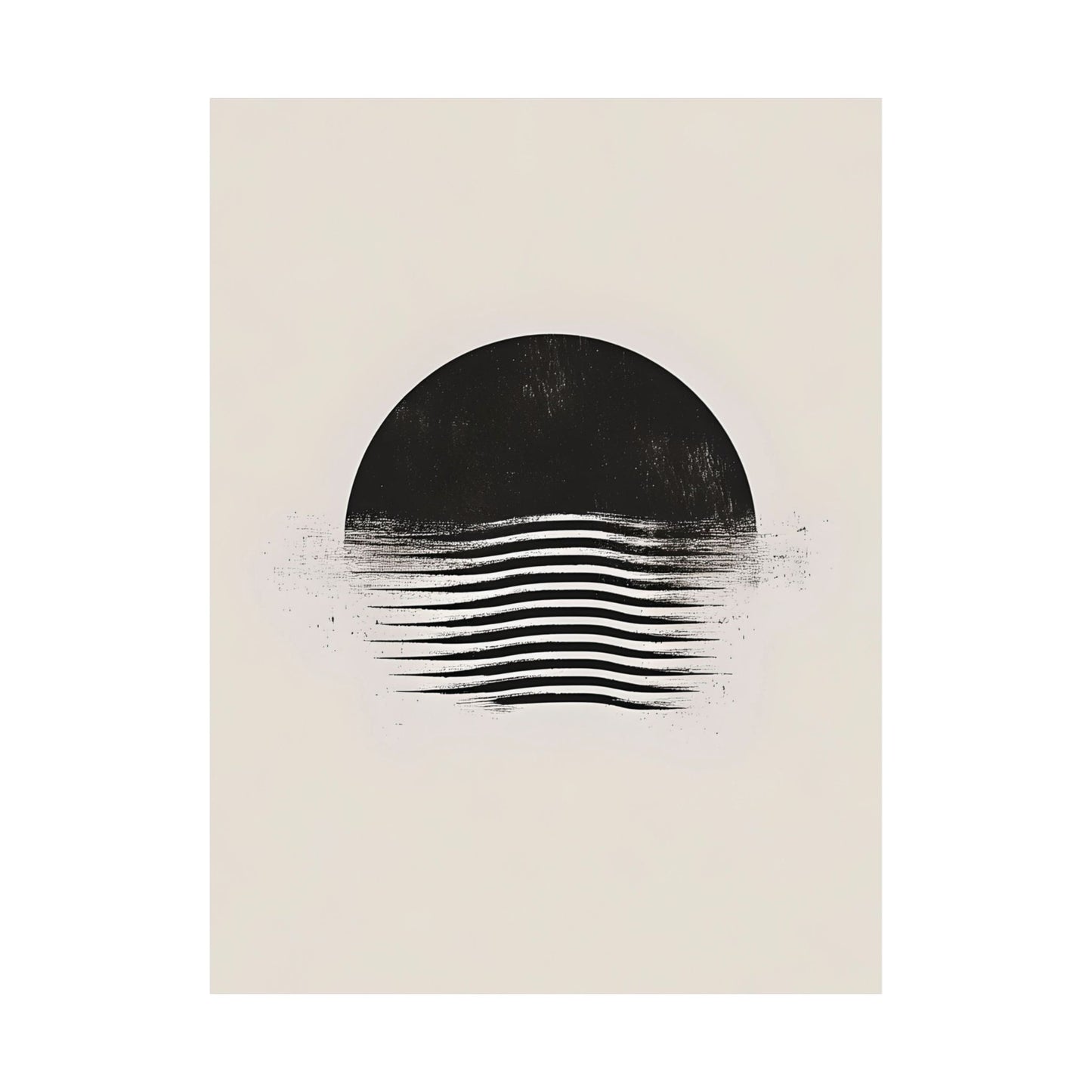 Boho Monochrome Eclipse Printed Poster