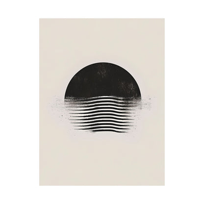 Boho Monochrome Eclipse Poster