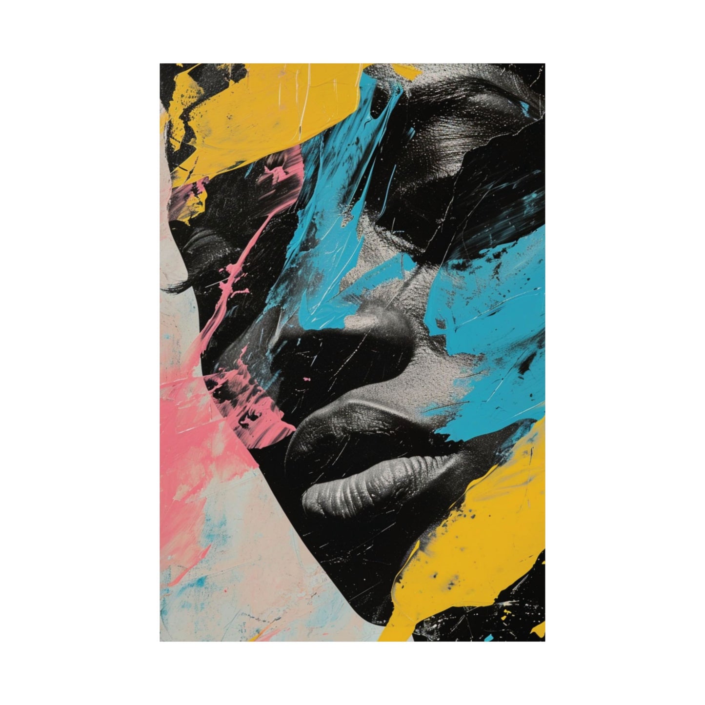 Color Splash Portrait Printed Poster