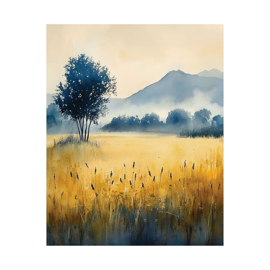 Tranquil Countryside View Printed Poster