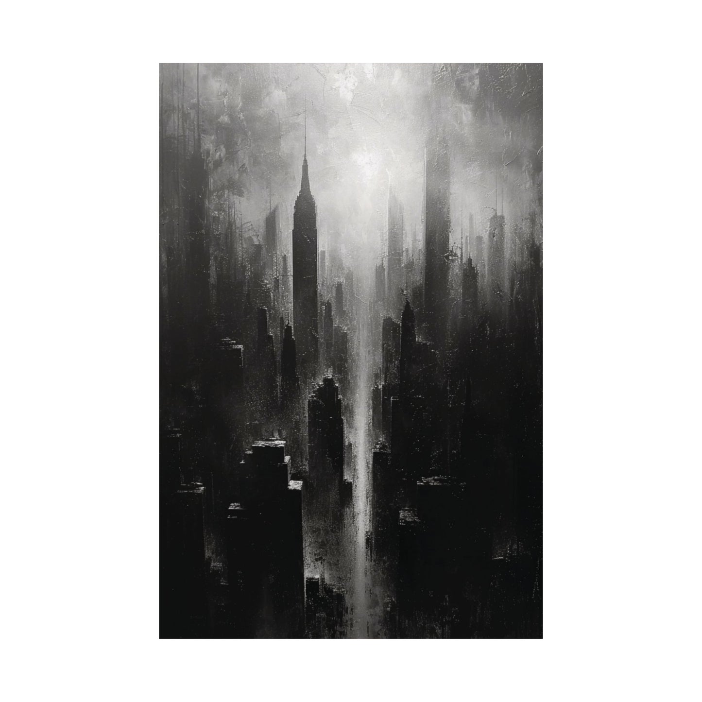 Noir Skyline Printed Poster